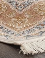 Иранский прямоугольный ковер Farsi 1200 G129 cream производства фабрики MASHAD ARDEHAL CARPET CO Иран. Высота ворса 8 мм, материал ворса Акрил, плотность 3600 000 точек/м2, вес 3200 гр/м2.